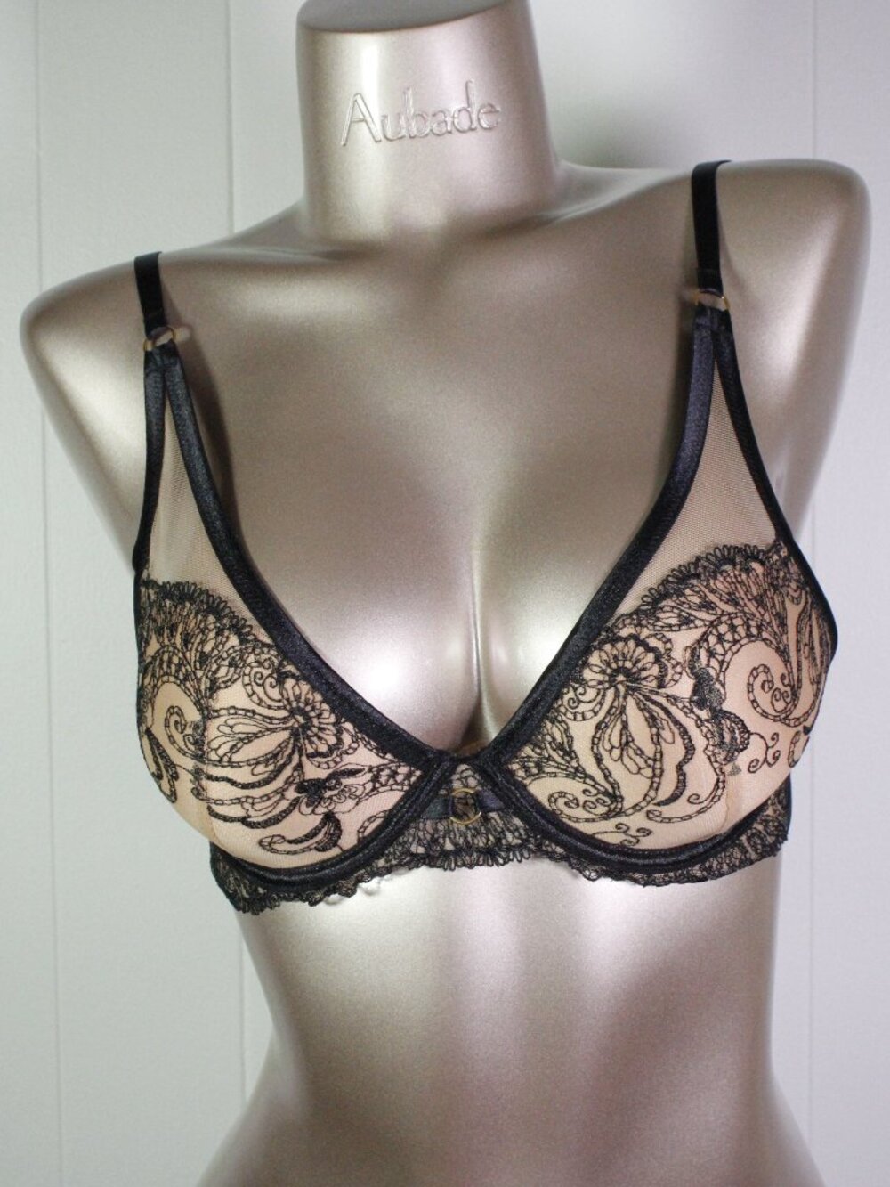 Aubade Paris Sample Charnels Cachemire Cream Push-up Bra 34B